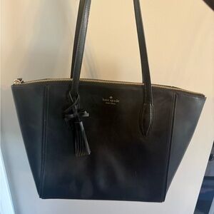 Kate Spade Black Tote with Tassel Accent